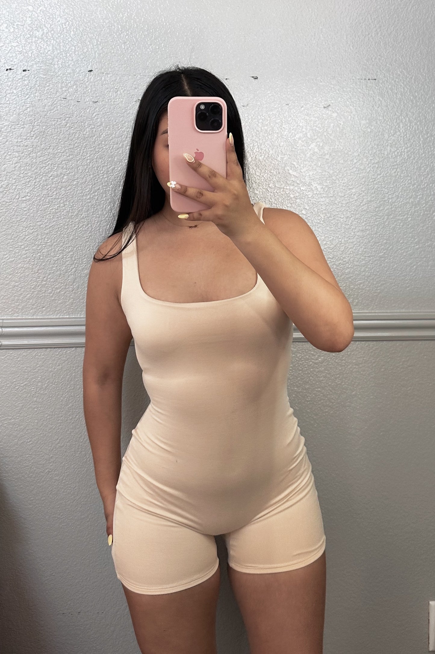 Leah romper - Nude