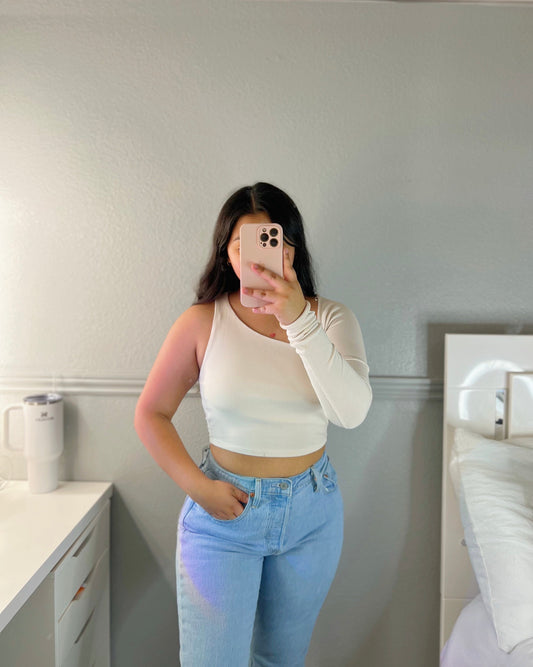 One sleeve top (off white)