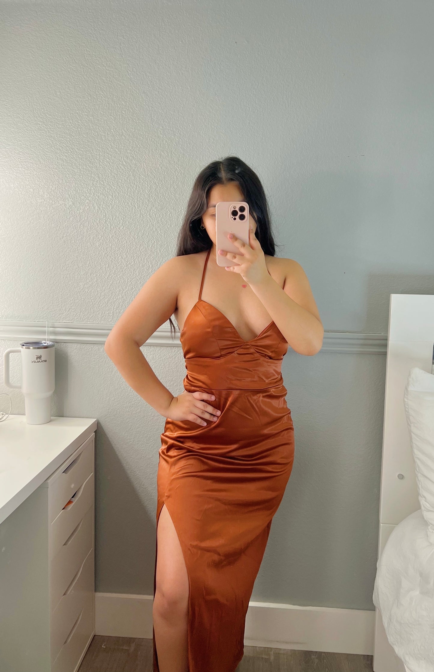 Cognac Dress